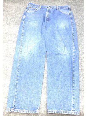 Carhartt Mens Blue Denim 5 Pocket Jeans 40X31 Relaxed Fit Casual Workwear